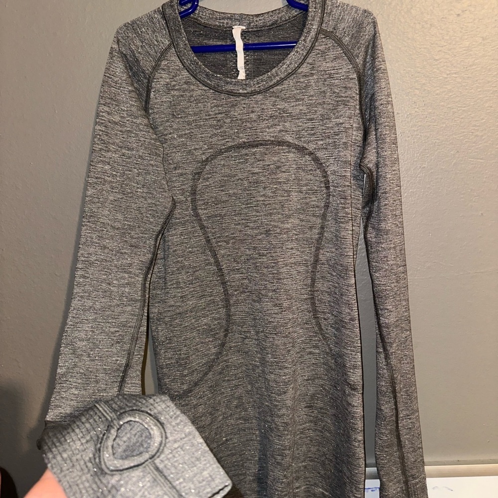 Lululemon Athletica Sparkle Gray Top